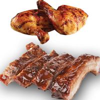 
                            BBQ Chicken & BBQ Pork Ribs